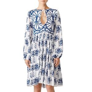 Alcoolique Rent the Runway Donato white embroidered dress sz 38/S $613